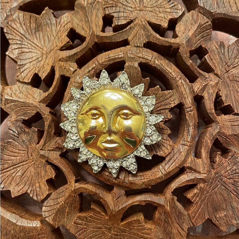 vintage  brooch pin sun - Picture 2 of 4